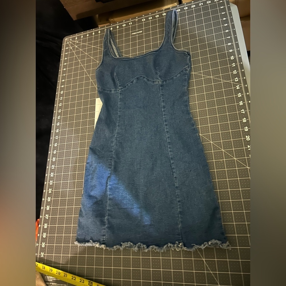 SHEIN Denim Blue Mini Dress